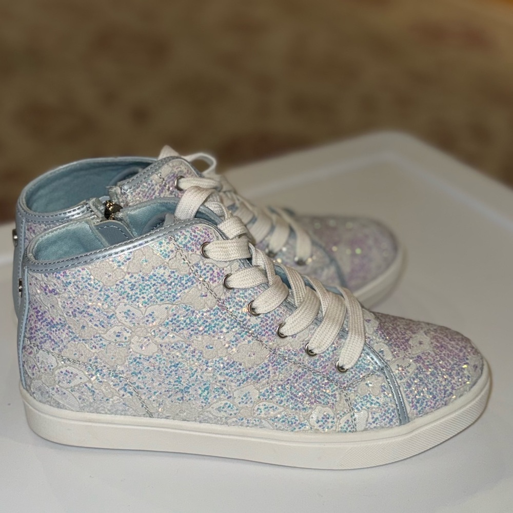 Sparkly Kids High-Top Sneakers